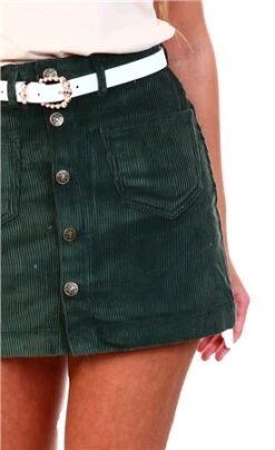 Only Green Cables Amazing Cord Skirt -Closet Muse Store 19526 1