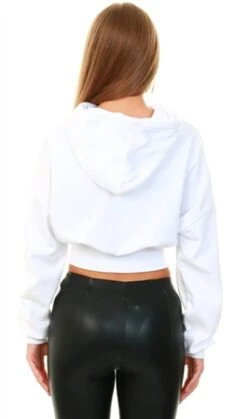 Sixth June Off White Cropped Hoodie -Closet Muse Store 20014 3