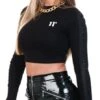 11 Degrees Black Ruby Cropped Long Sleeve T-Shirt -Closet Muse Store 20146