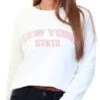 Only Bright White Lydia Life Regular Long Sleeve New York Box Sweat -Closet Muse Store 20179