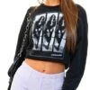Only Black / Black Printed Sweater -Closet Muse Store 21043