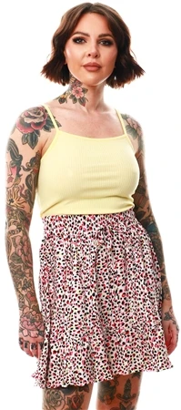 Only Cloud Dancer/Vibrant Printed Life Skirt