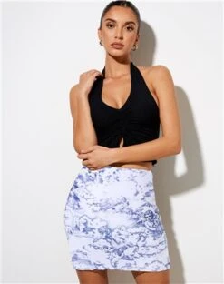 Motel Blue Kinnie Mini Skirt -Closet Muse Store 21882 3