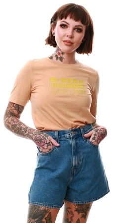 Gstar Warm Liquid Pink Originals Label Regular T-Shirt