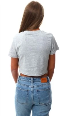 Jack Wills Grey Marl Eccleston Crop T-Shirt -Closet Muse Store 21978 3