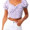 Brave Soul Lilac Fenn Crop Top -Closet Muse Store 22086