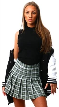Cutie London Green Check Tennis Mini Skirt