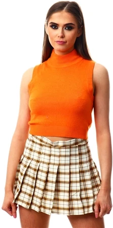 Cutie London Cream Check Tennis Mini Skirt