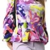 Girl In Mind Blue / Pink Print Leanna Balloon Sleeve Peplum Top -Closet Muse Store 24240