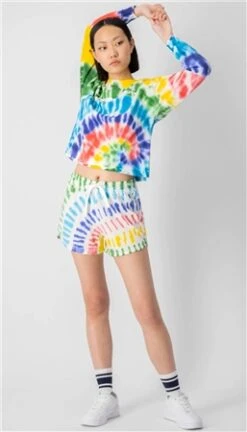 Champion Multi Tie-Dye Script Logo Sweatshirt -Closet Muse Store 25479 2