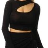 Noisy May Black Jordan High Waisted Wrap Skirt -Closet Muse Store 26081