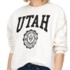 Only White / Cloud Dancer Dreamer Front Print Sweatshirt -Closet Muse Store 26091
