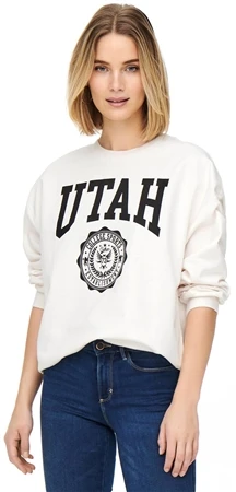 Only White / Cloud Dancer Dreamer Front Print Sweatshirt