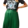 Only Green / Green Bee Anina Pleated Midi Skirt -Closet Muse Store 26163