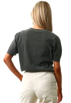 Missi London Washed Grey Acid Wash Skull Print Tee -Closet Muse Store 26652 3