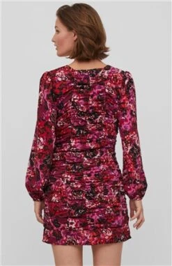 Vila Fandango Pink Millie Short Long Sleeved Dress -Closet Muse Store 26760 3