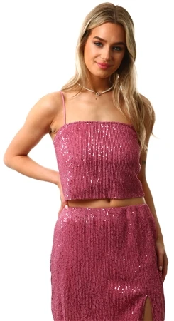 Veromoda Bubblegum Amaze Singlet Crop Top