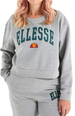 Ellesse Grey Marl Nester Crop Sweat -Closet Muse Store 27259 2