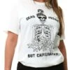 Missi London White Skeleton Coffee Printed T-Shirt -Closet Muse Store 27433
