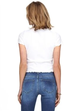 Only White / White Emma Rib Top -Closet Muse Store 27506 3