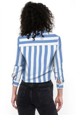 Only Cloud Dancer / Wide Strip Lecey Tie Detail Shirt -Closet Muse Store 27572 3