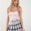 Saint Genies White Pleat Mini Skort -Closet Muse Store 28048