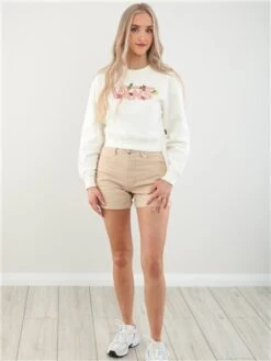 Vans Marshmallow Board Crop Crew Sweater -Closet Muse Store 28083 2