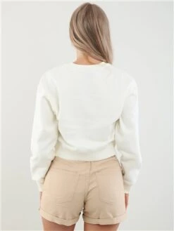 Vans Marshmallow Board Crop Crew Sweater -Closet Muse Store 28083 3