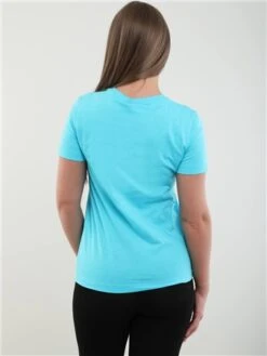 Champion Blue Big Script Logo Print Cotton T-Shirt -Closet Muse Store 28218 3