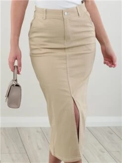 Veromoda Cream / Irish Cream Wild Lucky Hr Long Skirt -Closet Muse Store 28221 1
