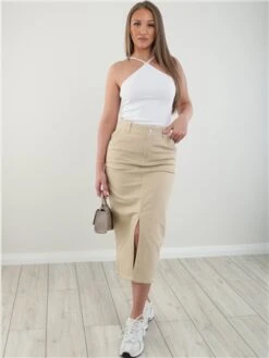 Veromoda Cream / Irish Cream Wild Lucky Hr Long Skirt -Closet Muse Store 28221 2