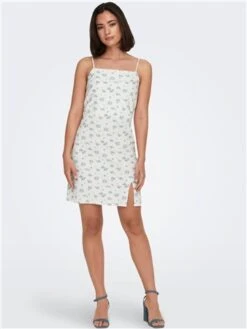 Only Cloud Dancer / Ditsy Caro Mini Dress With Square Neck -Closet Muse Store 28262 2