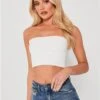 Saint Genies White Bandeau Top -Closet Muse Store 28420