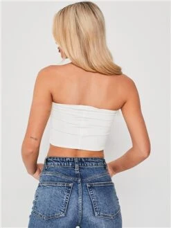 Saint Genies White Bandeau Top -Closet Muse Store 28420 3