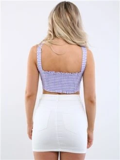 Veromoda White / Snow White Wild Seven Mid Rise Denim Skirt -Closet Muse Store 28496 3