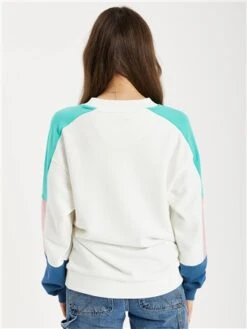 Harper & Lewis Colour Block Cream / Mint Oversized Sweater -Closet Muse Store 28543 3