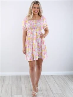 Veromoda Floral Emma Henna Smock Dress -Closet Muse Store 28580 2