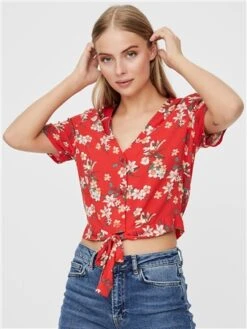 Veromoda Goji Berry Easy Floral Print Top