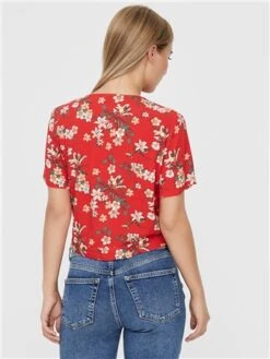 Veromoda Goji Berry Easy Floral Print Top -Closet Muse Store 28590 3