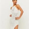 Tally Weijl White Crochet Long Dress -Closet Muse Store 28603