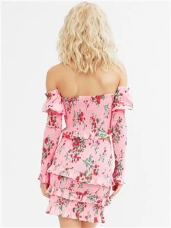 The Frolic Pink Patricia Tired Ruffle Skirt -Closet Muse Store 28616 3