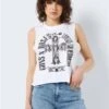 Noisy May Bright White Guns N' Roses Top -Closet Muse Store 28649