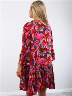 Qed Pink Floral Print Smock Dress -Closet Muse Store 28688 3