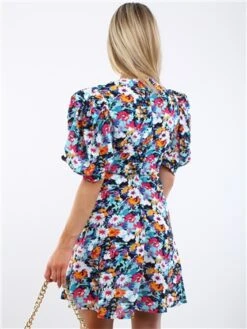 Girl In Mind Multi Ditsy Belted Floral Dress -Closet Muse Store 28689 3