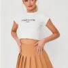 Saint Genies Beige Pleated Skort
