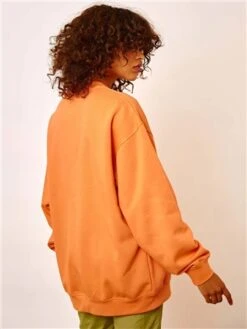 Daisy Street Orange Embroidered Sweater With La Graphic -Closet Muse Store 28728 3