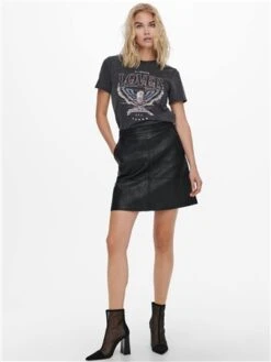 Only Black Lucy Printed T-Shirt -Closet Muse Store 28762 2