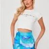 Saint Genies Blue Print Tie Dye Split Skirt -Closet Muse Store 28826