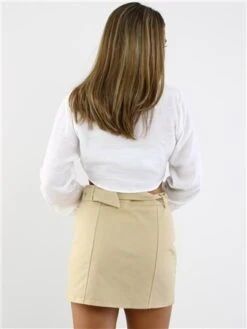 Saint Genies Beige Sybil Cargo Skirt -Closet Muse Store 28866 3