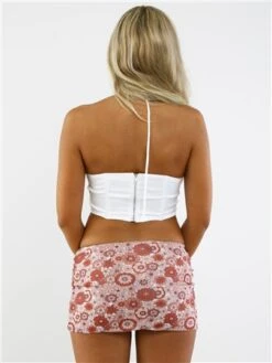 Glamorous Vintage Floral Pattern Mini Skirt -Closet Muse Store 28898 3